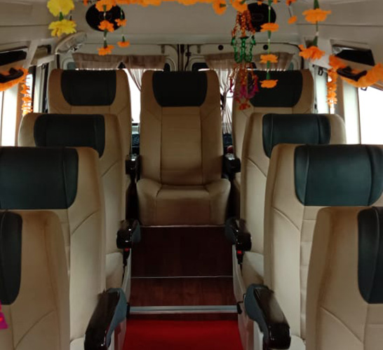 12 Seater Luxury Maharaja Tempo Traveller Rental Jaipur